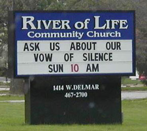 Ask us about our vow of silence